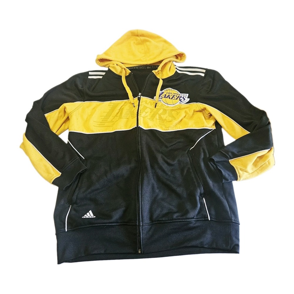 Adidas Los Angeles Lakers Warm Up Jacket Men's Large Team Issued Full Zip Y2K